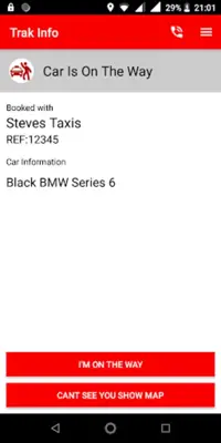 Steves Taxis android App screenshot 1